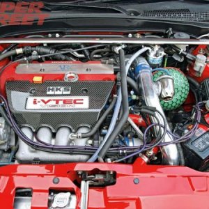 130 0701 12 z+fred changs 2006 acura rsx type s+engine bay hks turbo kit